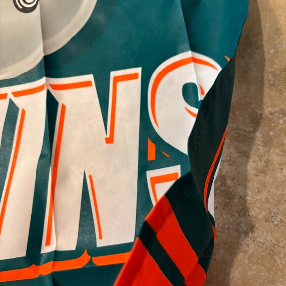 Vintage NFL Miami Dolphins Long Retro Logo 'Dolphins' Banner 93" x 24" Flag - Picture 8 of 10